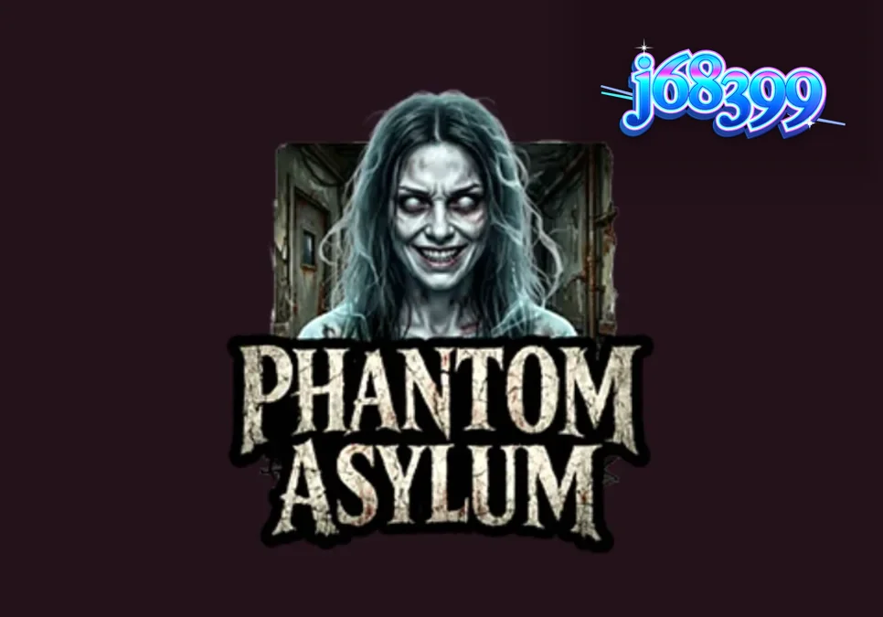 Interface do jogo de slot Phantom Asylum com temática de terror